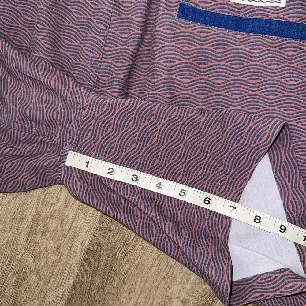 Fair Harbor Bayberry Swim Trunks Lined Men's 2XL Red Waves‎ 7
